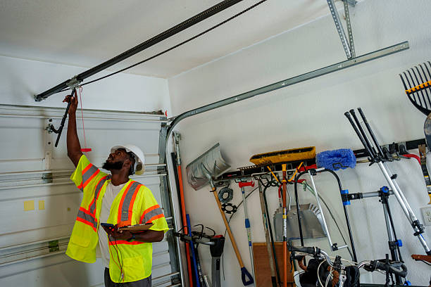 Professional Garage Door Panel Replacement technician working in Queen City, TX